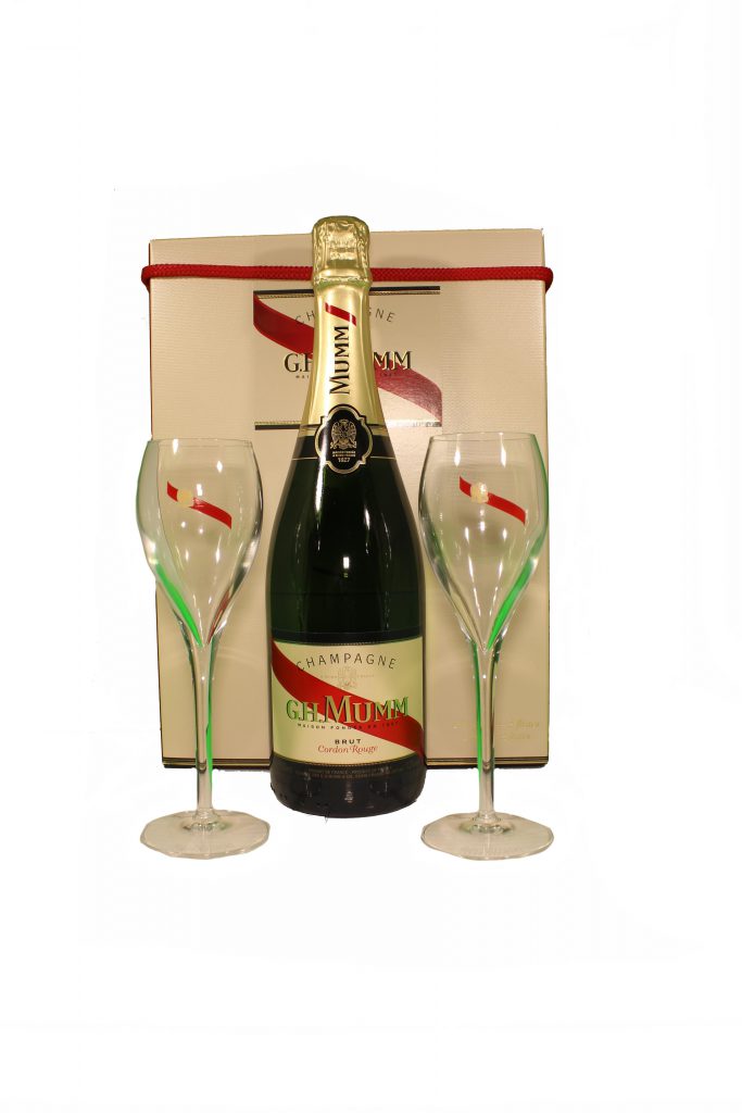 Mumm Champagne Brut Cordon Rouge 0,75 12% +2xsklo